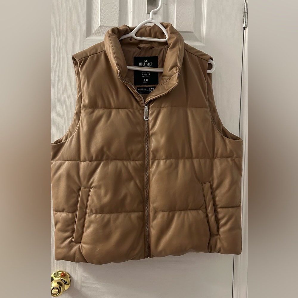 Learher Puffer Vest
